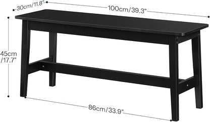HOOBRO 39.3'' Bamboo Dining Bench, Farmhouse Kitchen Table Bench, Kitchen & - Image 3