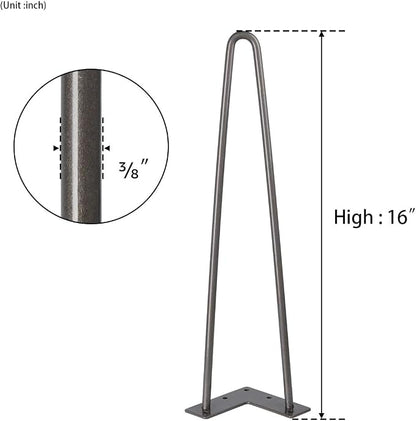 SMARTSTANDARD 16 Inch Heavy Duty Hairpin Furniture Legs, Metal Home DIY Projects - Image 8
