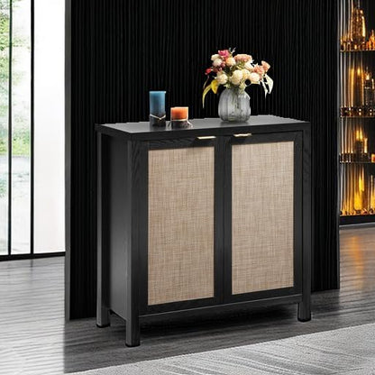 SICOTAS Rattan Sideboard Buffet Storage Cabinet - Image 6