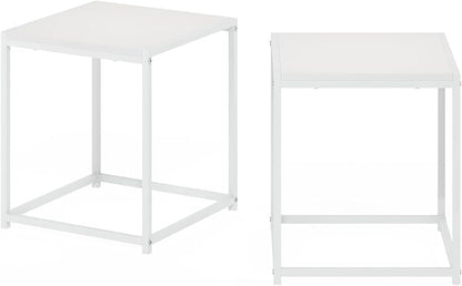 Furinno CAMNUS Side Table Set of 2, Metal Frame End Table, Square Open Frame - Image 6