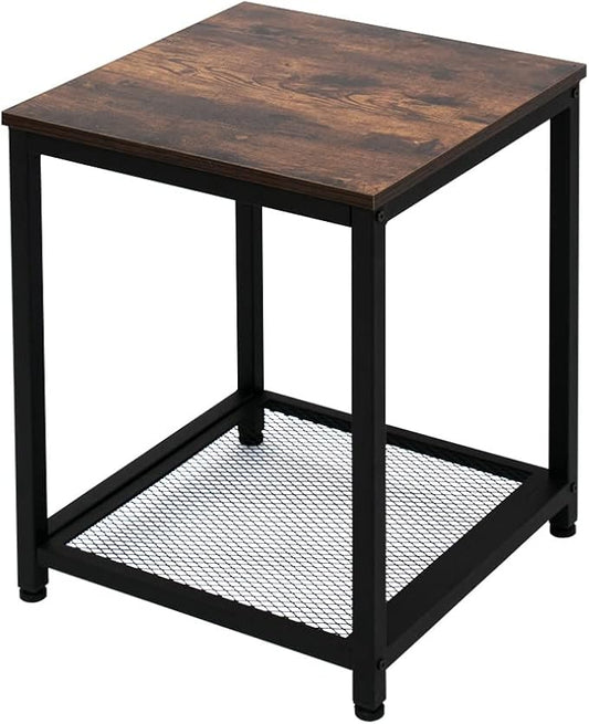 Industrial End 2-Tier Side Table by AZL1LifeConcept