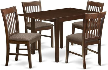 East West Furniture NDNO5-MAH-C 5 Piece Kitchen Table Set by EastWestFurniture