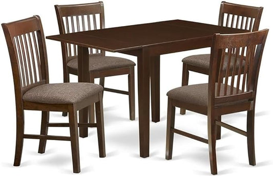 East West Furniture NDNO5-MAH-C 5 Piece Kitchen Table Set by EastWestFurniture
