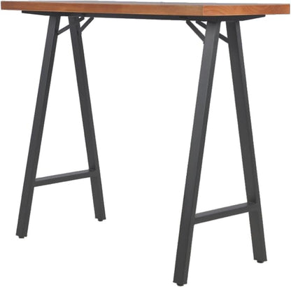 Industrial Rustic 41.3" Height Solid Pine Wood Top Pub Bar Table Bar Height - Image 9