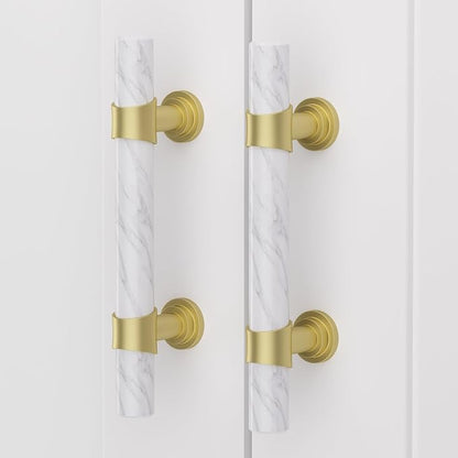 Rergy Cabinet Handles Marble Drawer Pulls and Knobs, T-Bar Hardware - Image 3