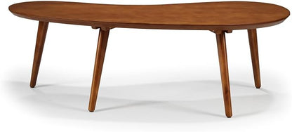 Mid Century Modern Abstract Shaped Coffee Table/Solid Wood/Castanho Finish - Image 11