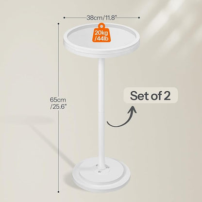HOOBRO Small Round Side Tables, Drink Tables, Coffee Martini Tables - Image 3