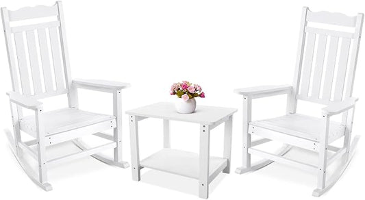 Stoog All-Weather Patio Rocking Chairs Set of 2 by Stoog