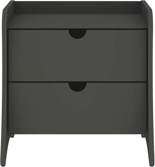 Eco Friendly Nightstand in Charcoal Gray Made from Sustainable Materials by Unknown