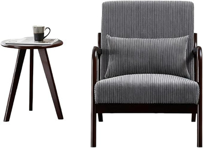Hanuq】Mid-Century Modern Accent Chair&Coffee Table Set, Vintage Luxury Style by Hanuq