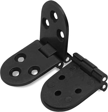 Piutouyar 4PCS Butler Tray Heavy Duty Folding Flip Top Hinge 180 Degree Round - Image 3