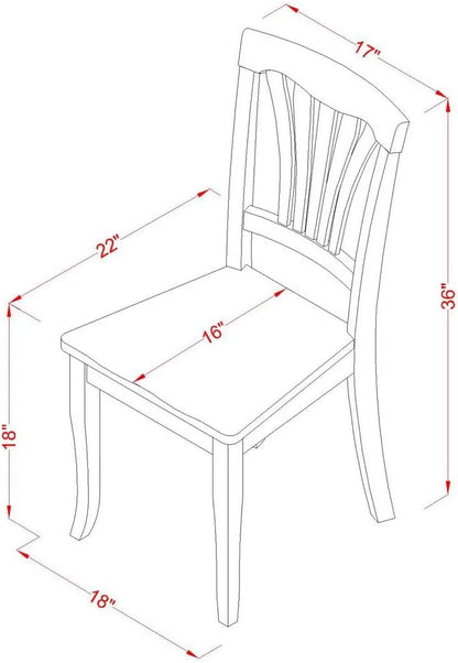 East West Furniture AVC-BLK-W Avon Dining Room Chairs - Image 3