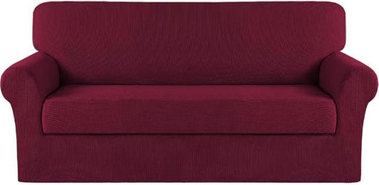 Turquoize Stretch Sofa Slipcover 2 Pieces Sofa Cover Couch Cover by Turquoize