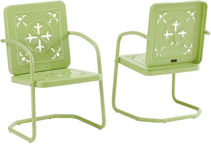 Crosley Furniture Azalea 2-Piece Outdoor Chair Set, Vintage Retro Metal Patio by CrosleyFurniture