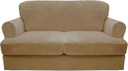 CUCRAF T Cushion Sofa Cover 3 Piece Loveseat Slipcovers, Soft Thick Velvet by CUCRAF
