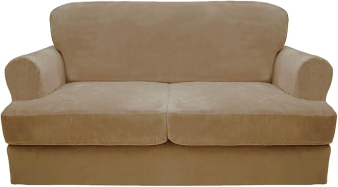 CUCRAF Cushion Sofa Cover 3 Piece Slipcovers, Soft Thick Velvet Couch Cover by CUCRAF