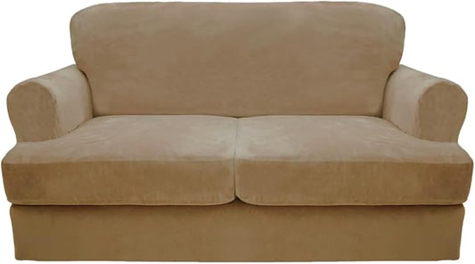 CUCRAF Cushion Sofa Cover 3 Piece Slipcovers, Soft Thick Velvet Couch Cover by CUCRAF