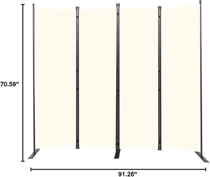 Room Divider 6FT Portable Room Dividers and Folding Privacy Screens, 4 Panel - Image 8