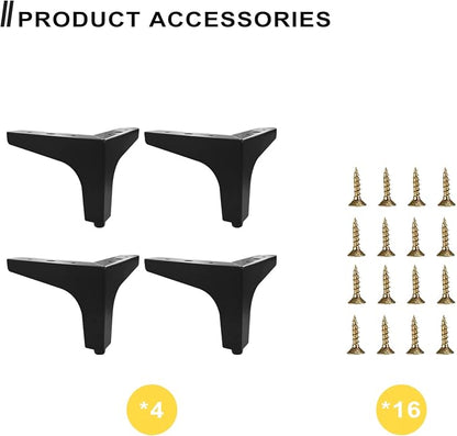 AODIOU Furniture Legs Metal Feet: Cabinet Legs 4 Inch Triangle Feet Replacement - Image 4