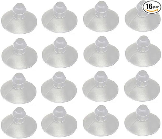 16 Pack 18mm/0.7" Mini Small Clear Suction Cups by bnafes