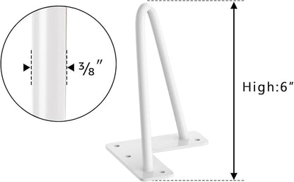 SMARTSTANDARD 6 Inch Heavy Duty Hairpin Furniture Legs, Metal Home DIY Projects - Image 8