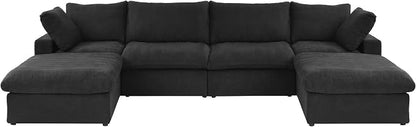 JACH 160.6" U-Shaped Sectional Couch, Modern Modular Convertible Sofa - Image 8