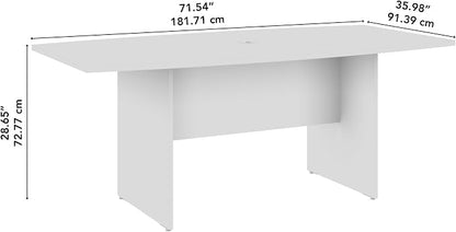 Bush Business Furniture Series C 72W Office Desk in Natural Cherry, Large PC - Image 3