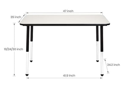 Amazon Basics Adjustable Height Rectangular Classroom Activity Table, Writing - Image 3