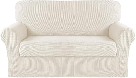 Turquoize Stretch Sofa Slipcover 2 Pieces Sofa Cover Couch Cover by Turquoize