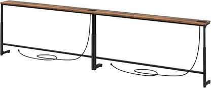 Kitstorack 102.3" Extra Long Behind Couch Table, Adjustable Height Narrow by Kitstorack