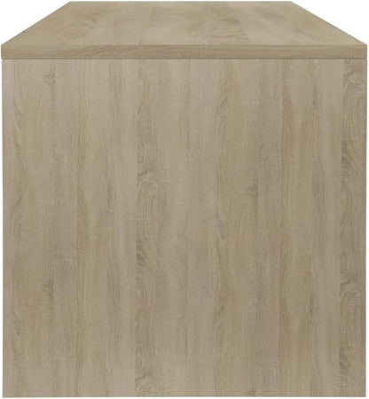 Scandinavian Style Coffee Table White and Sonoma Oak Engineered Wood Small - Image 5