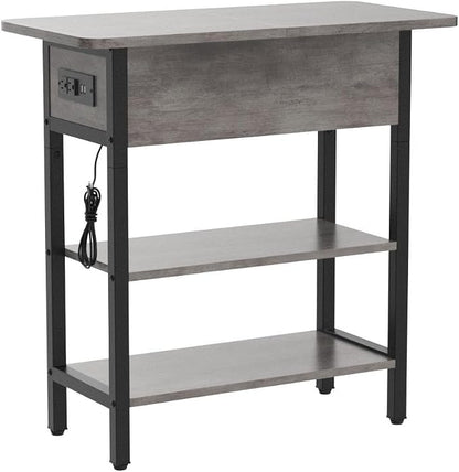 Yoobure End Table with Charging Station, Flip Top Side Table with USB Ports and - Image 5