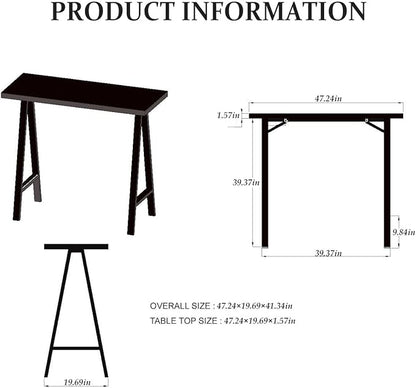 Industrial Rustic 41.3" Height Solid Pine Wood Top Pub Bar Table Bar Height - Image 2