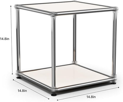 Nightstand Modern Storage Cabinet White A Versatile Free-Standing Organizer - Image 3