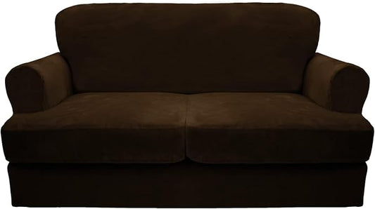 CUCRAF T Cushion Sofa Cover 3 Piece Loveseat Slipcovers, Soft Thick Velvet by CUCRAF