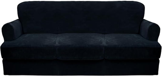 CUCRAF Cushion Sofa Cover 4 Piece Slipcovers, Soft Thick Velvet Couch Cover by CUCRAF