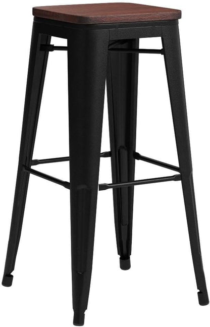 HAOBO Home 30" Backless Metal Counter Stool Height Bar Stools Barstools - Image 5