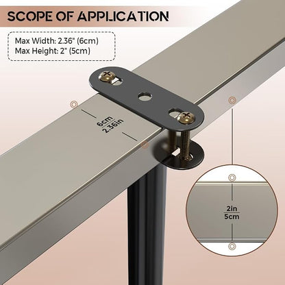 4-Piece Adjustable Height Bed Support Legs, Extra Sturdy Steel - Image 7