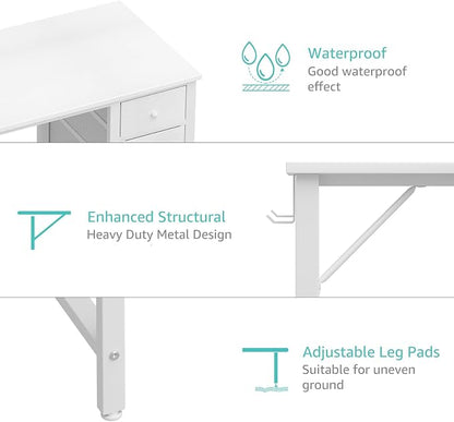 Lufeiya Small White Desk with Drawers - Image 7