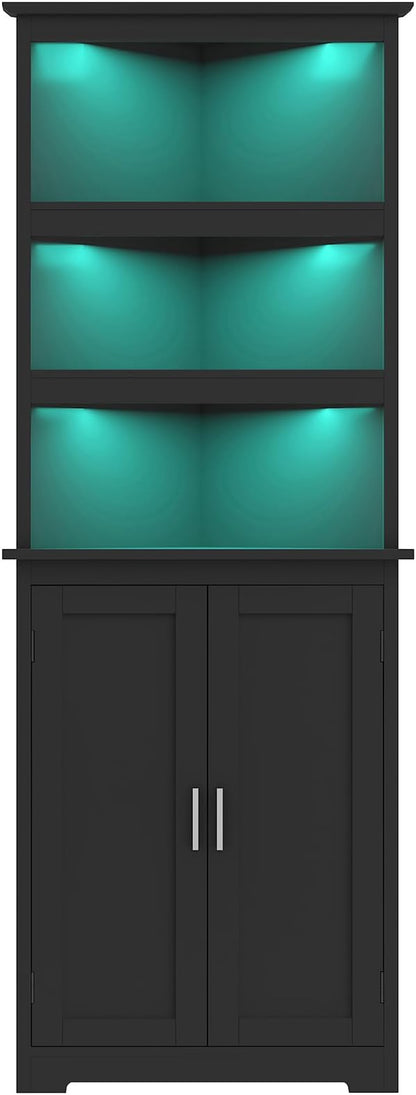 TEENFON Corner Cabinet, Tall Corner Hutch by TEENFON