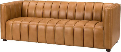 HULALA HOME 83" Genuine Leather Sofa - Image 8