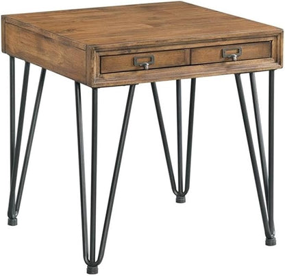 Pemberly Row Transitional Tanner 2PC Occasional Table Set, Light Walnut Finish - Image 5