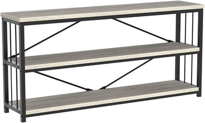LVB Long Console Table with Storage, Farmhouse Rustic Skinny Entryway Table - Image 4