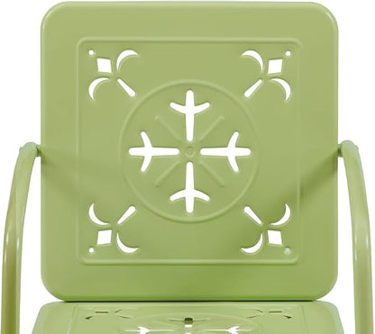 Crosley Furniture Azalea 2-Piece Outdoor Chair Set, Vintage Retro Metal Patio - Image 10