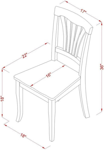 East West Furniture AVC-SBR-W Avon Dining Room Chairs - Image 3
