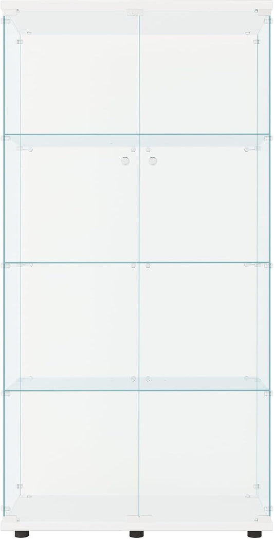 FLYMUHJIA Glass Display Cabinet Kitchen Pantry Storage Cabinet Corner Bar by FLYMUHJIA