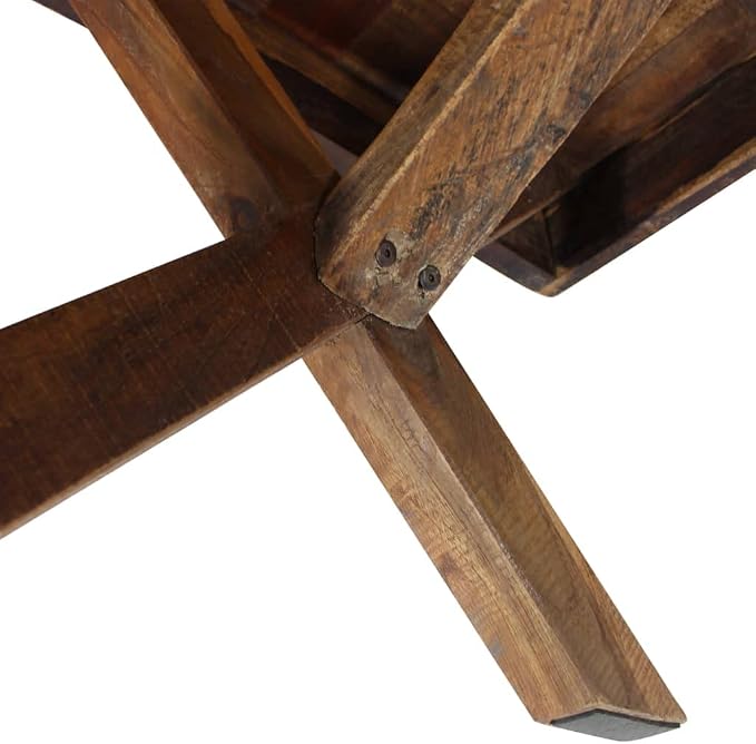 Rustic Farmhouse Handmade Coffee Table from Mixed Recycled Wood, 43.3L x 23.6W - Image 6