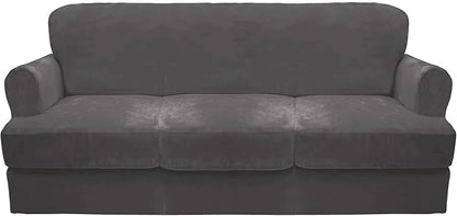 CUCRAF Cushion Sofa Cover 4 Piece Slipcovers, Soft Thick Velvet Couch Cover by CUCRAF