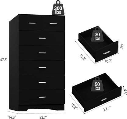 FJTJBSI 47.3" Tall Dresser for Bedroom Chests of Drawers - Image 3