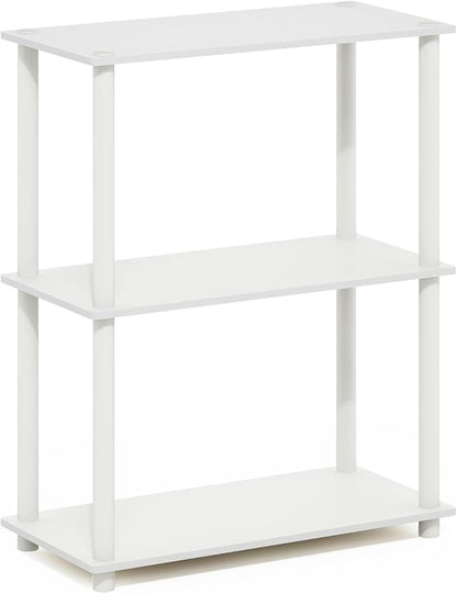 Furinno Turn-N-Tube Storage Shelves, 3-Tier Book Shelf, Corner Shelf, Toolless - Image 5